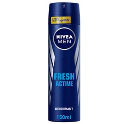نيفيا سبراى رجالى - Nivea Spray Men (150ml, فريش اكتيف, خصم 20%)