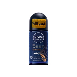 [6223005992062] نيفيا رول اون رجالى - Nivea Roll On Men (50ml, Deep Black Carbon Espresso, discount 15%)