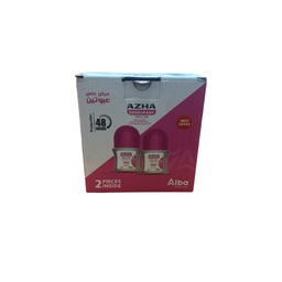 [6224010520875] ازها رول اون - Azha Roll On 2Pcs Best Offer (60ml, ديب بيربل)