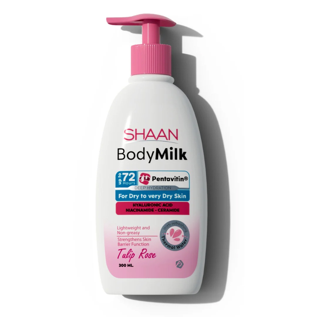 شان لوشن مرطب للجسم ورد - Shaan Lotion Body Milk Tulip Rose
