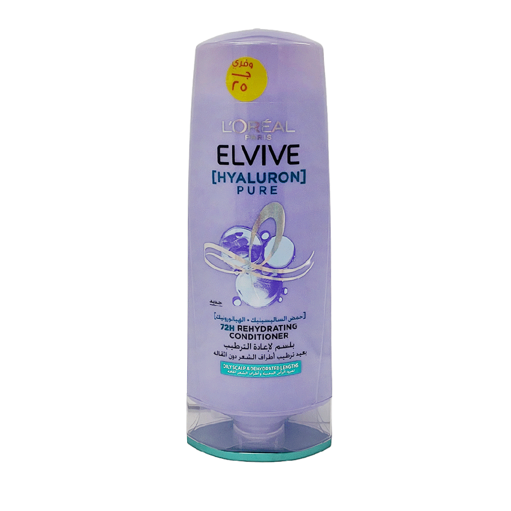 لوريال الفيف بلسم حمض الساليسيليك &amp; الهيالورونيك وفري 25 جنيه - Loreal Elvive Conditioner Salicylic &amp; Hyaluronic Acids Offer 25EGP