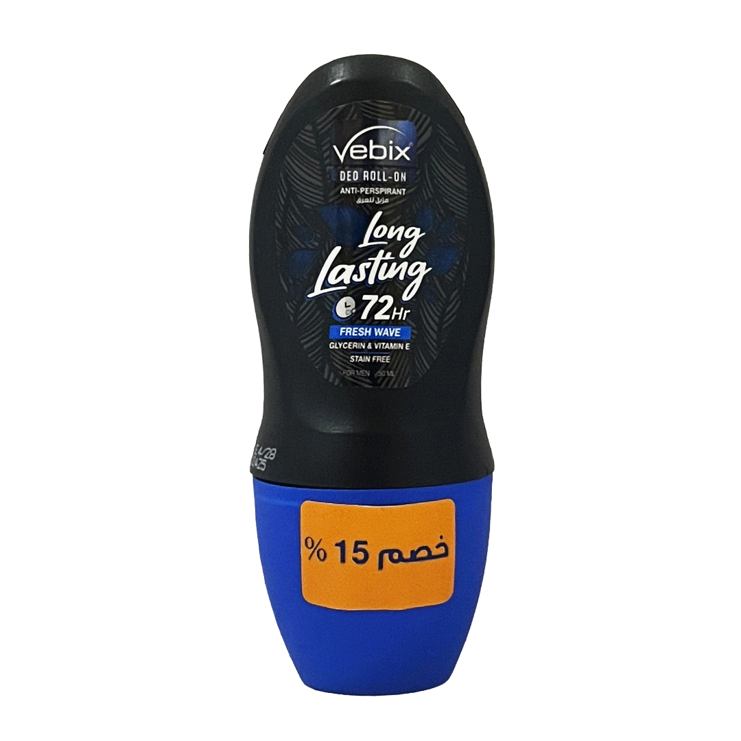فيبكس رول اون فريش ويف رجالى خصم 15% - Vebix Roll On Fresh Wave Men Offer 15%