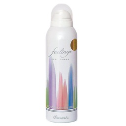الرصاصى مزيل سبراى - Rasasi Deodorant Spray (Feelings, Woman, 200ml)