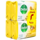 ديتول صابون - Dettol Soap 4Psc (مغذى, 115g, خصم 2جنية)