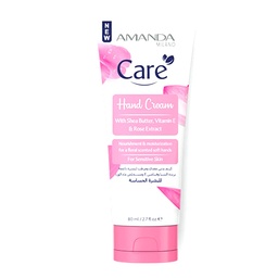 اماندا كير كريم يدين - Amanda Care Hand Cream (Shea Butter &amp; Vitamin E &amp; Rose, 80ml)