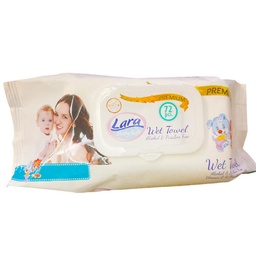 [6224008558002] لارا بيبى مناديل - Lara Baby Wipes (بريميم, بدون, 72PC)