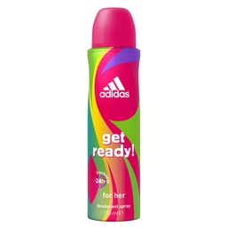 اديداس مزيل سبراى - Adidas Deodorant Spray (Get Ready, Woman, 150ml)