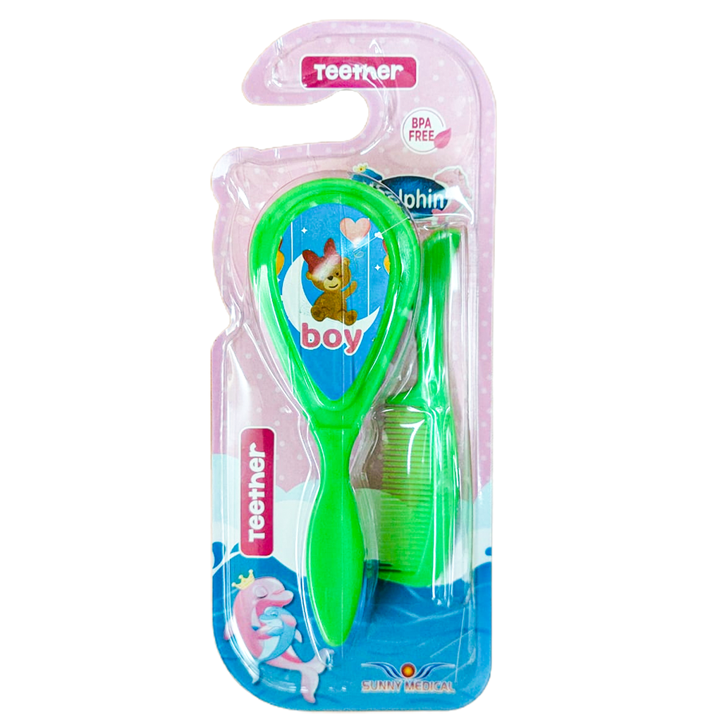 دولفين فرشاة &amp; مشط - Dolphin Brush &amp; Comb