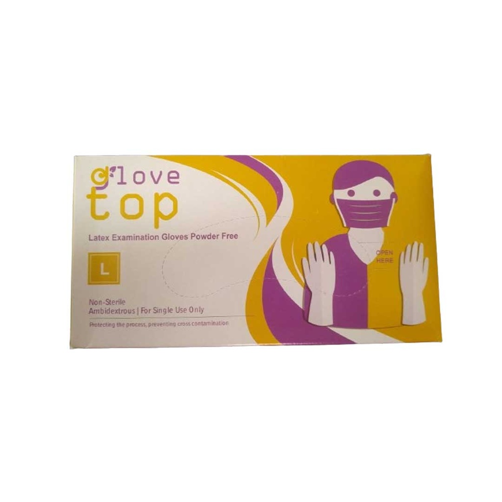 جلاوف توب لاتكس - Glove Tob Latex L 100Psc