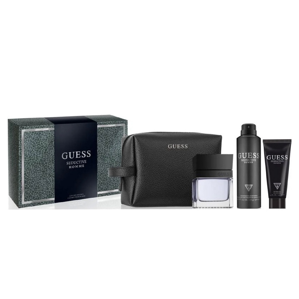 جيس سيدكتف هوم طقم شنطة - Guess Seductive Homme Set Bag EDT-M