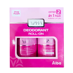 ازها رول اون عرض 2قطعة - Azha Roll On 60ml Offer 2Pcs (ديب بيربل)