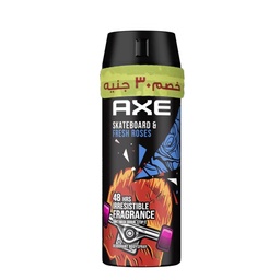 اكس سبراى خصم 30جنية - Axe Spray Discount 30L.E (سكيت بورد&amp;فريش روزيز, 150ml)