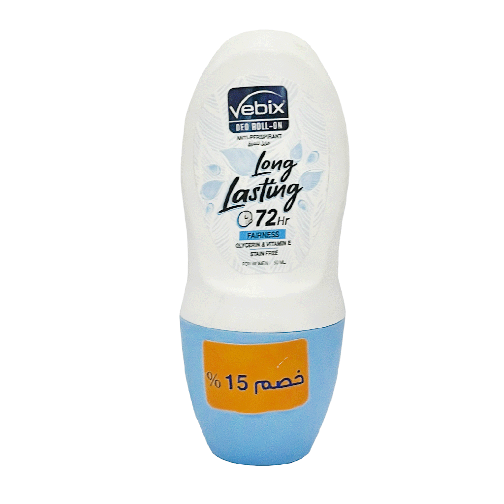 فيبكس رول اون فيرنيس نسائى خصم 15% - Vebix Roll On Fairness Women Offer 15%