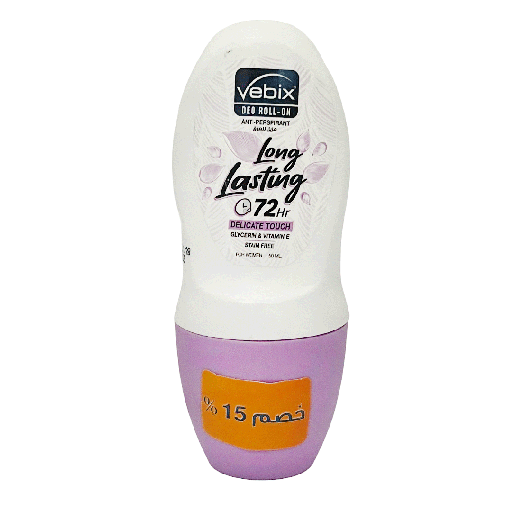 فيبكس رول اون ديليكات توتش نسائى خصم 15% - Vebix Roll On Delicate Touch Women Offer 15%