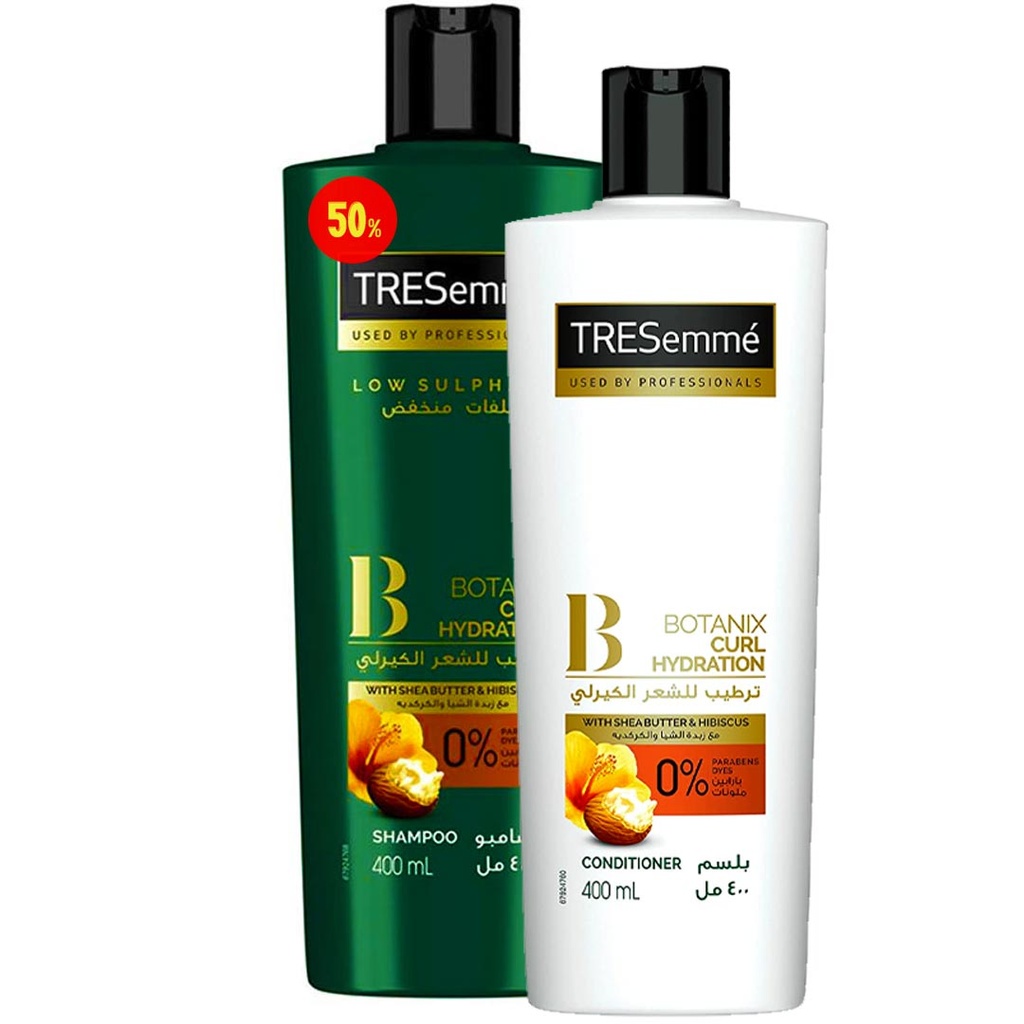 تريسمى شامبو و بلسم زبدة شيا و الكركديه خصم 50% - TRESemme Shampoo &amp; Conditioner Shea Butter &amp; Hibiscus Offer 50%
