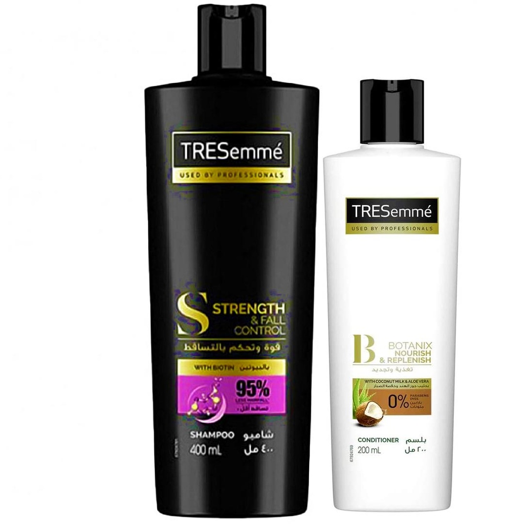 تريسمى شامبو بيوتين + بلسم جوز هند و صبار - TRESemme Shampoo Biotin + Conditioner Coconut &amp; Aloe Vera