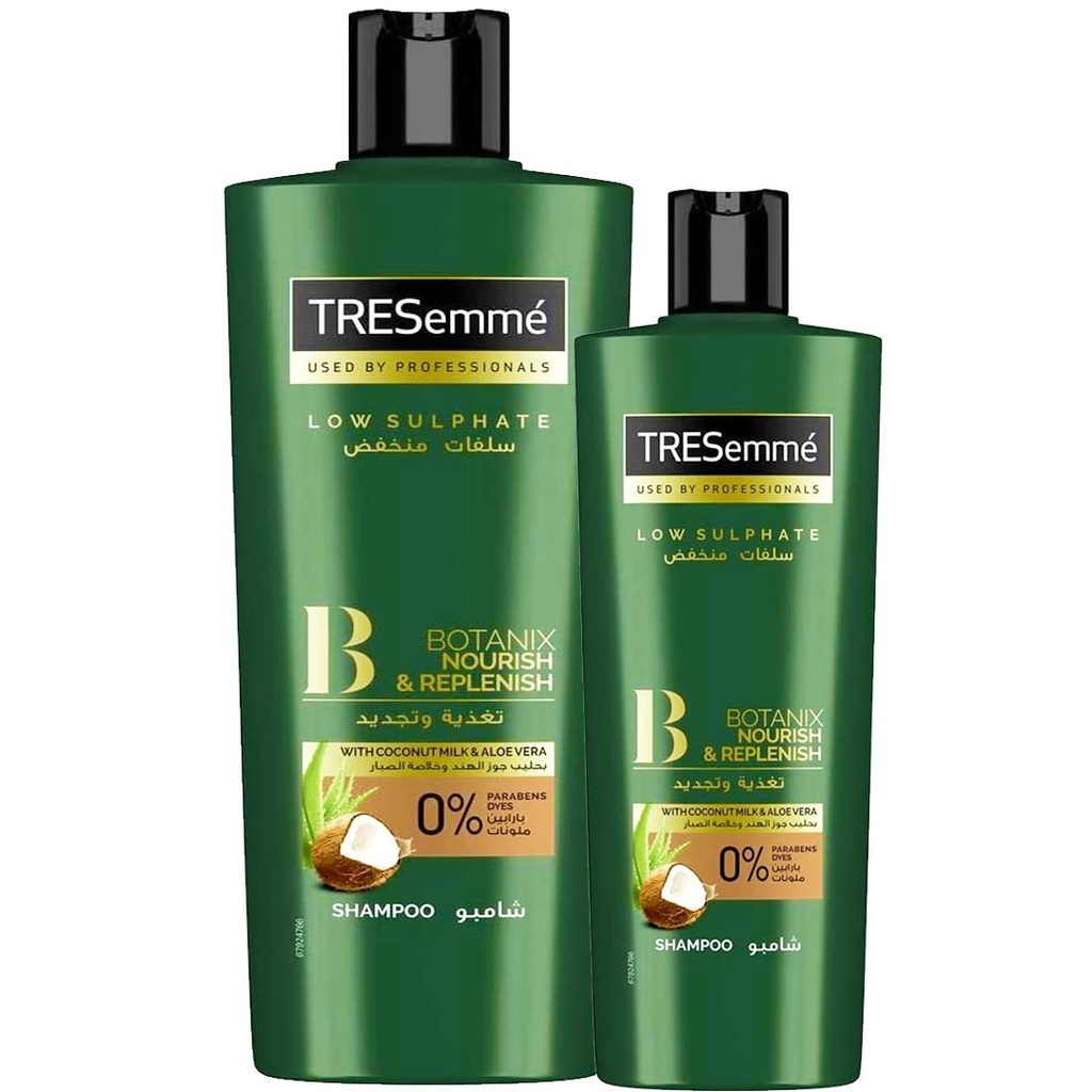 تريسمى شامبو جوز هند و صبار 1+1 - TRESemme Shampoo Coconut &amp; Aloe Vera 1+1