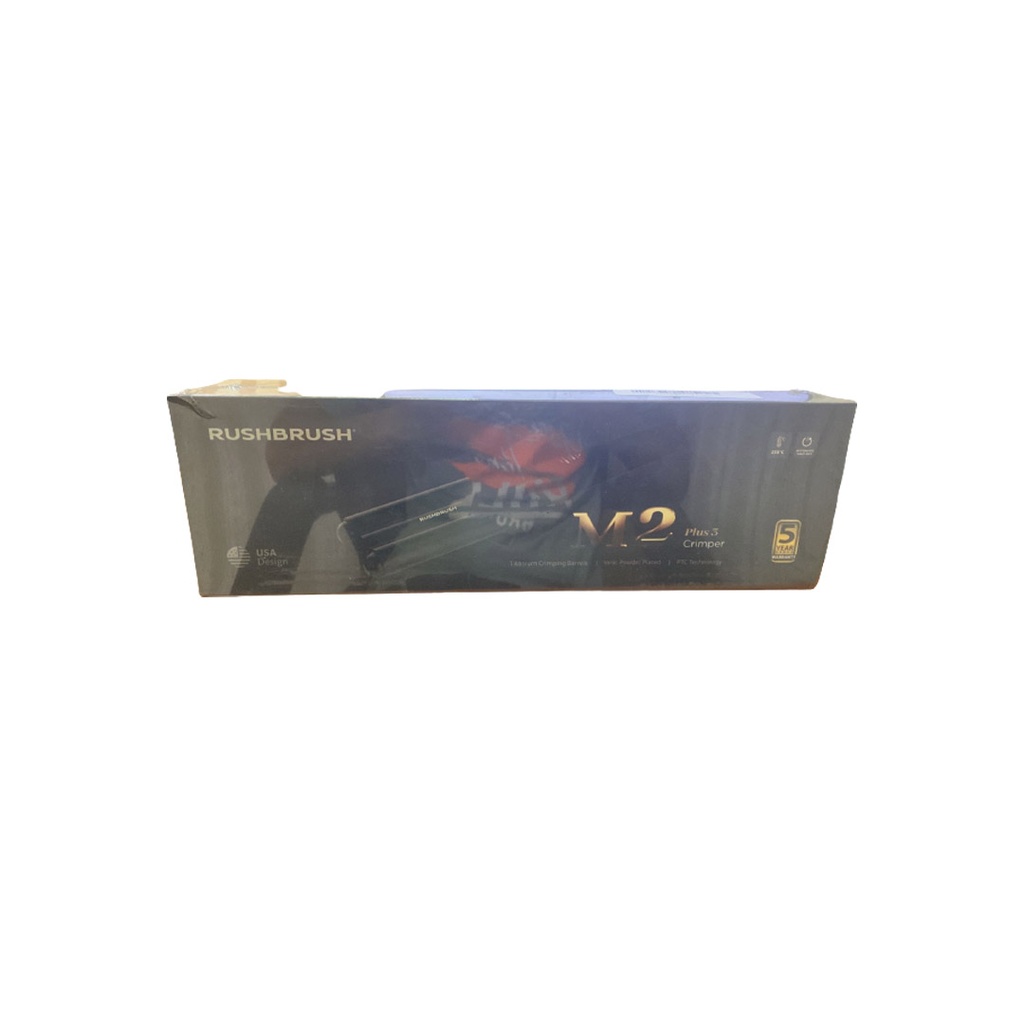 راش براش ام2 بلس3 كريمبر  مكواة شعر اسود - Rushbrush M2 Plus3 Crimper Straightener Black