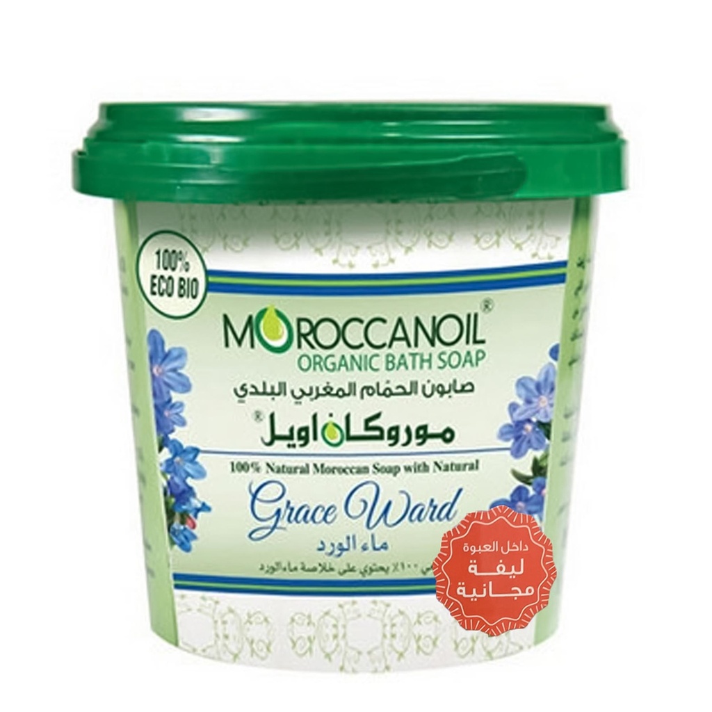 موروكان اويل صابون مغربى ماء الورد - Moroccan Oil Bath Soup Grace Ward (850g, +Loofah)