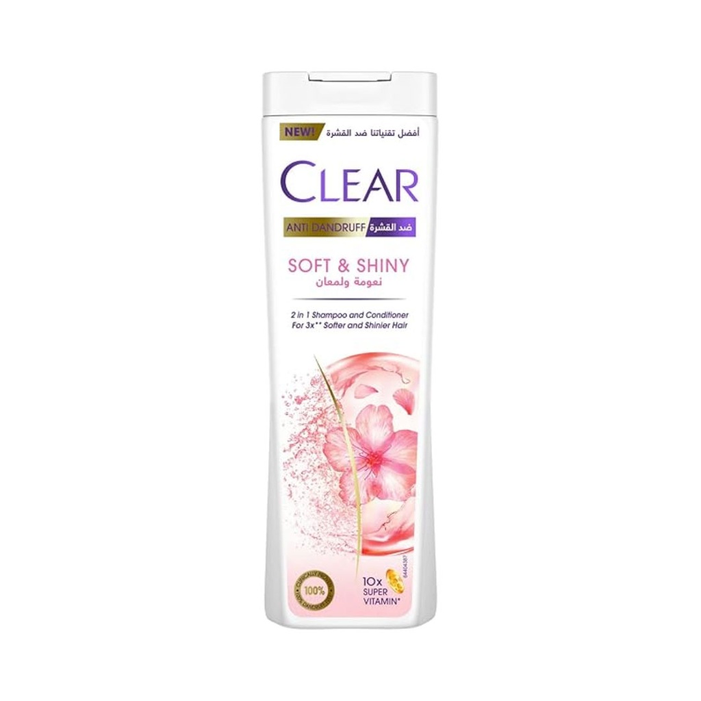 كلير شامبو - Clear Shampoo (Woman, 360ml, Soft And Shiny, without)