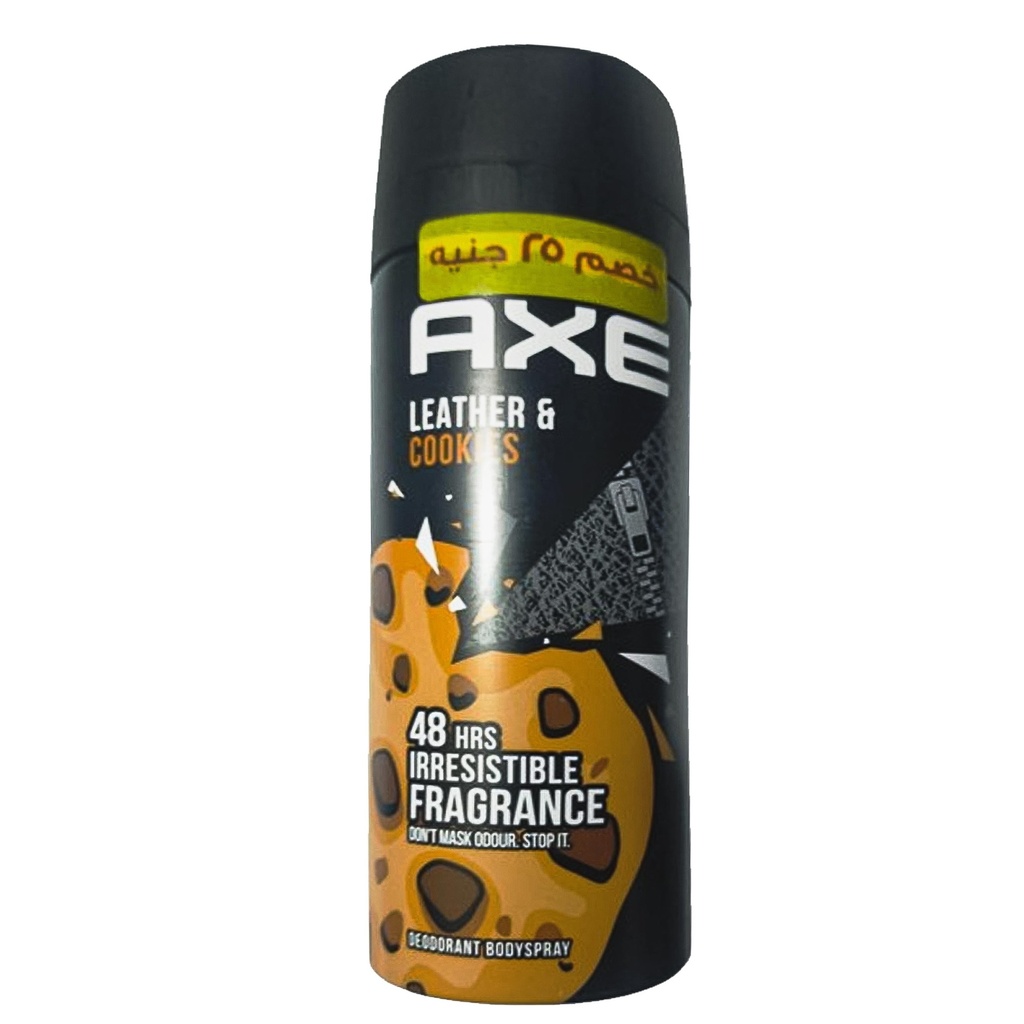 اكس سبراى خصم 25جنية - Axe Spray Discount 25L.E (150ml, Leather&Cookies)