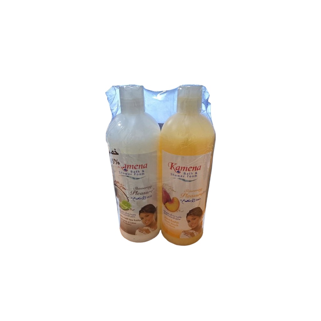 كامينا شاور خوخ +شاور 750مل خصم 15% - Kamena Shower Peach +Shower 750ml Discount 15% (750ml)