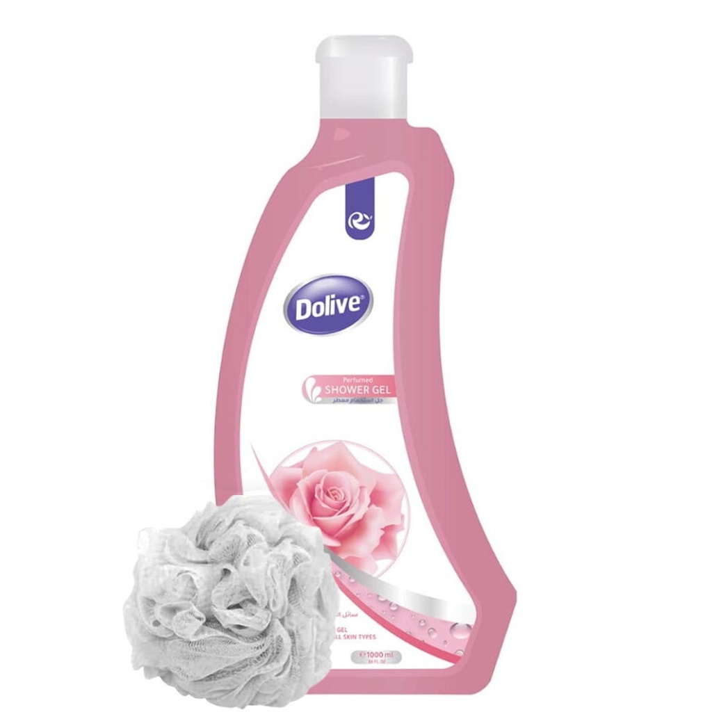 دوليف شاور - Dolive shower (1L, Rose, +Loofah)