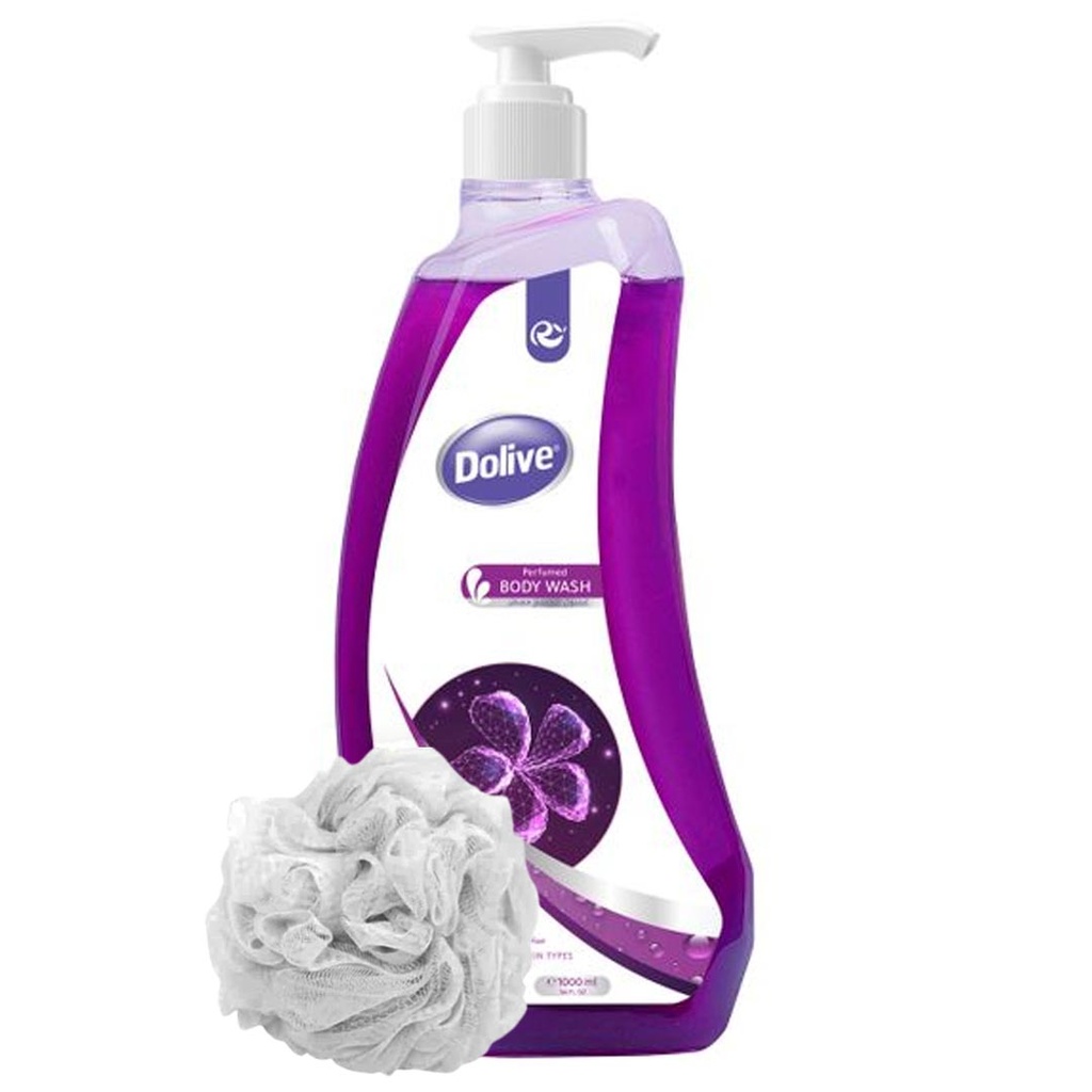 دوليف شاور - Dolive shower (1L, Night Flower, +Loofah)