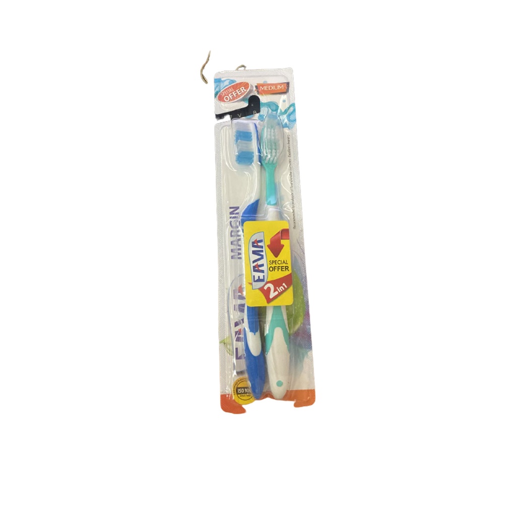 ايما مارجين فرشاة اسنان - Eama Margin Tooth Brush (2×1 Ofecisl Offer, Med)