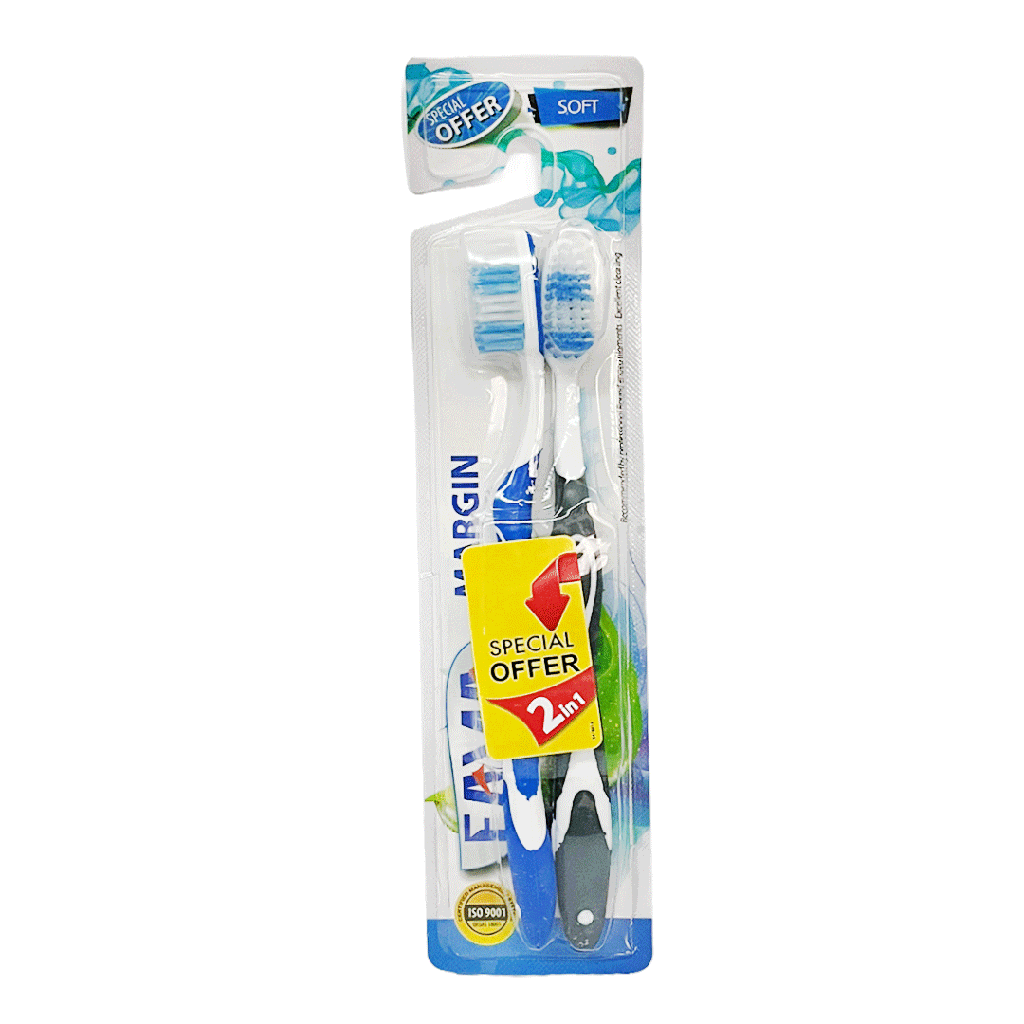 ايما مارجين فرشاة اسنان عرض خاص - Eama Margin Tooth Brush Special Offer 2x1 (Soft)