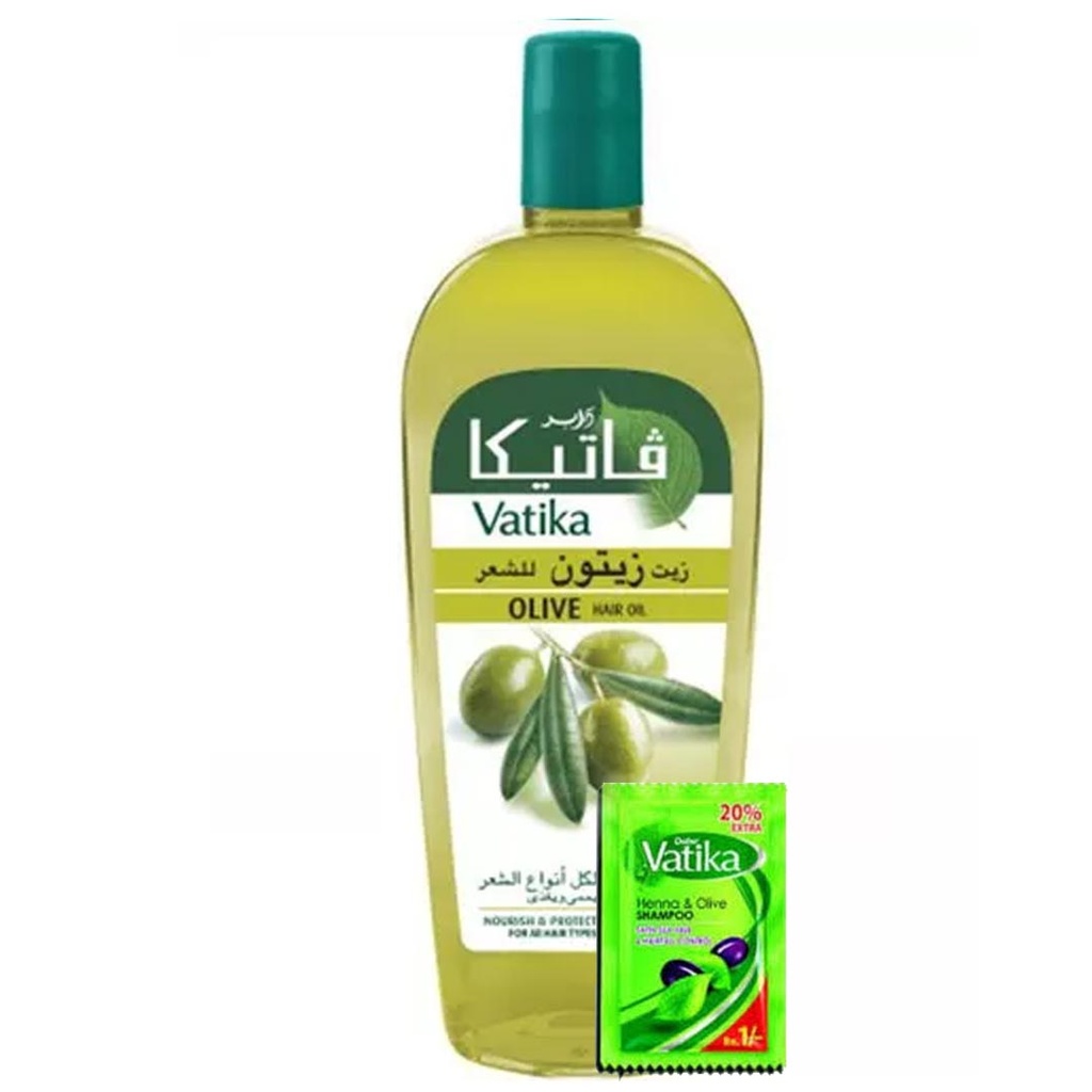 فاتيكا زيت - Vatika Oil (180ml, Olive, +Shampoo)
