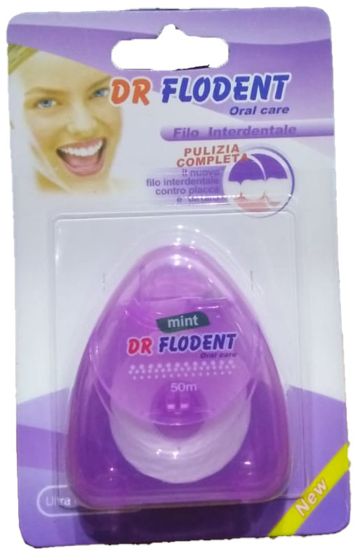 دكتور فلودنت خيط اسنان - DR Flodent Dental Floss (50m, Purple)
