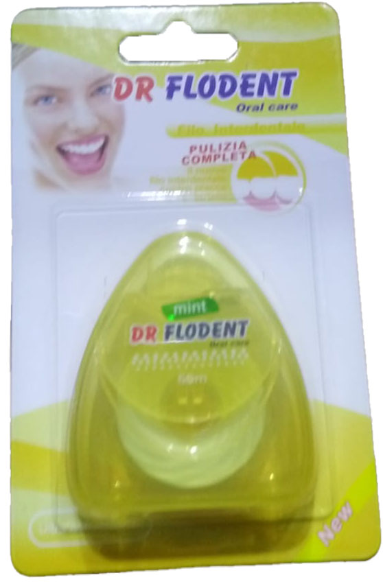 [8032646970579] دكتور فلودنت خيط اسنان - DR Flodent Dental Floss (50m, Yellow)