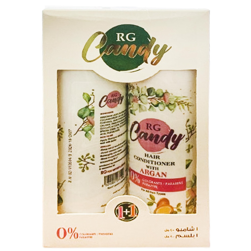 ار جى كاندى شامبو&بلسم ارجان - RG Candy Shampoo&Conditioner Argan (400ml+400ml)