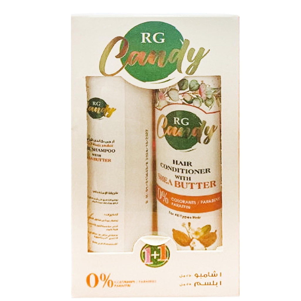 ار جى كاندى شامبو&بلسم زبدة شيا - RG Candy Shampoo&Conditioner Shea Butter (250ml+250ml)