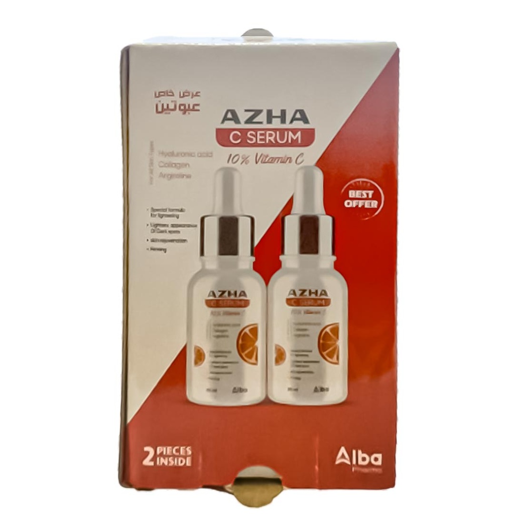 ازها سى سيرم بشرة 2قطعة عرض خاص - Azha C Serum Skin 2Pcs Best Offer (30ml)