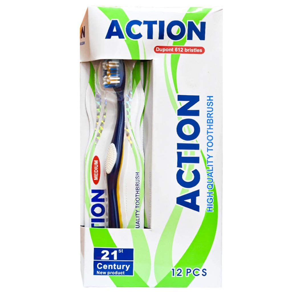 اكشن فرشاة اسنان - Action Tooth Brush (Senior, No:201, Med)