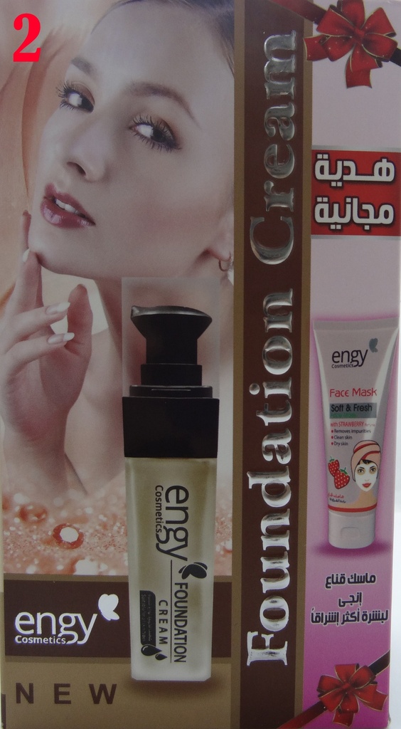 انجى كريم اساس - Engy Foundation Cream (40g, Gift, 02)