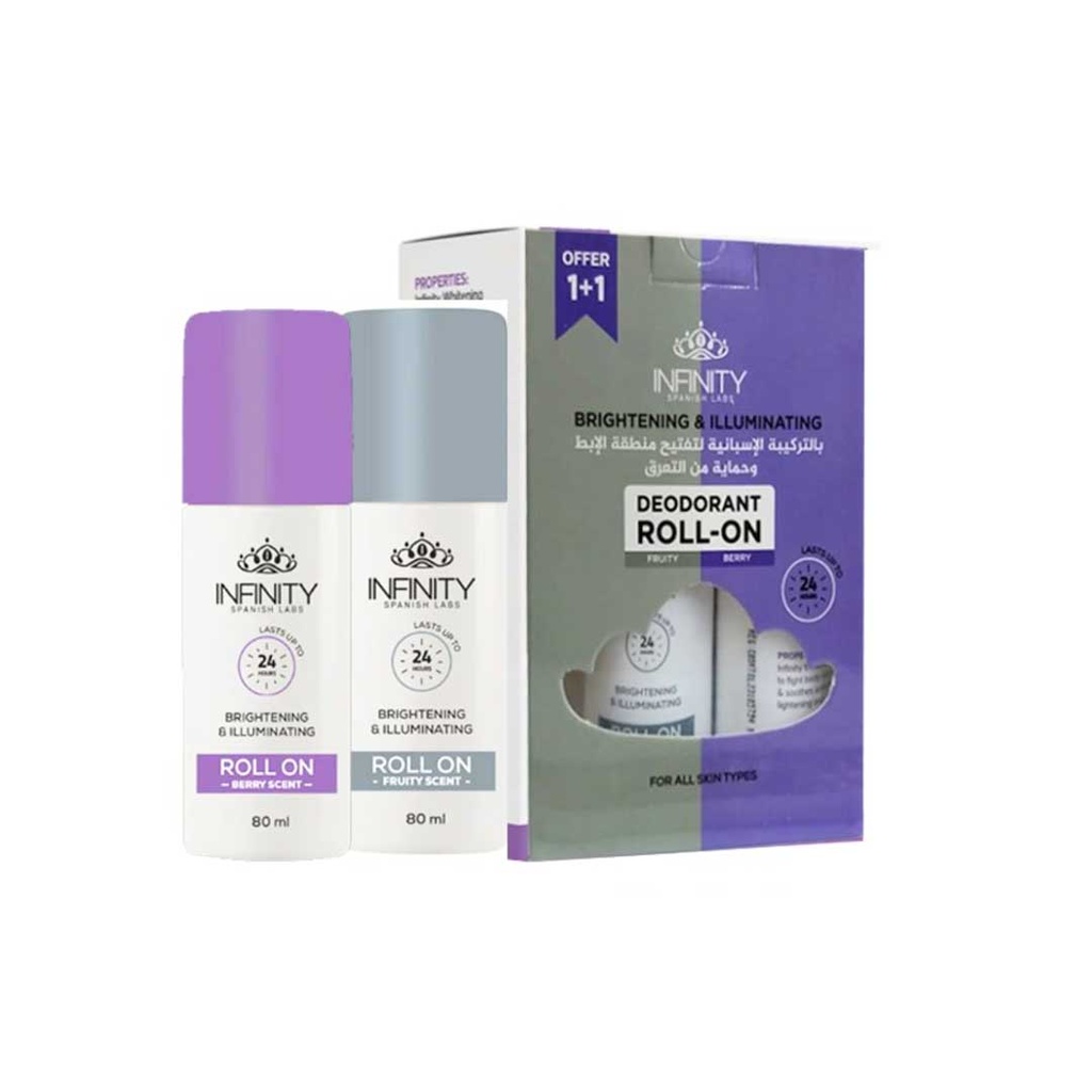 انفينيتى رول اون - Infinity Roll On 1+1 Free (80ml, Berry Scent & Fruity Scent)