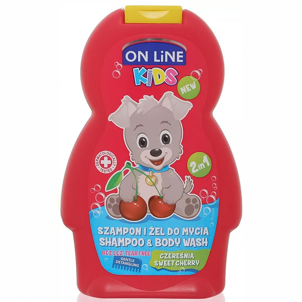 اون لاين شامبو&شاور - On line Shampoo&Body Wash (250ml, Cherry)