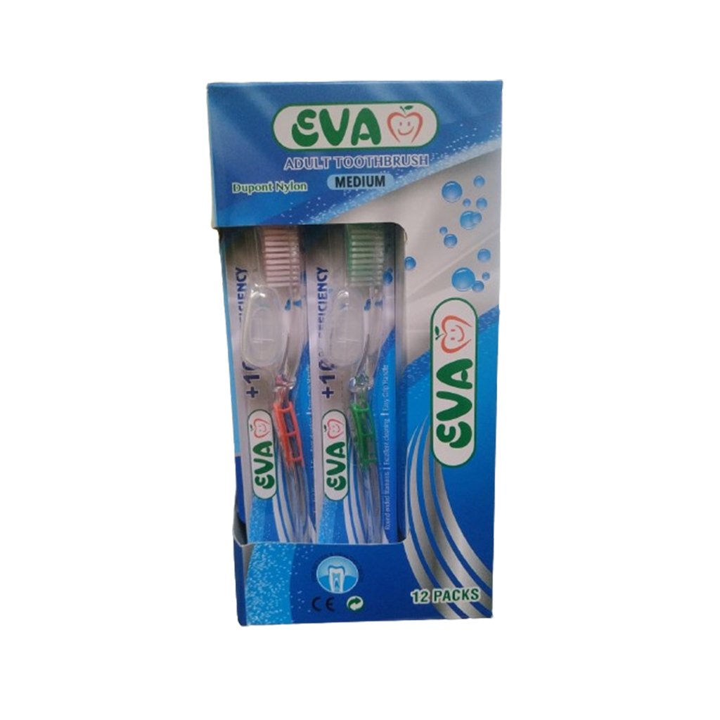 ايفا فرشاة اسنان - Eva Tooth Brush (No:Z04+Cap, Med)