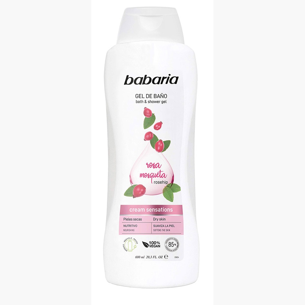 باباريا شاور - babaria Shower (600ml, Rose)