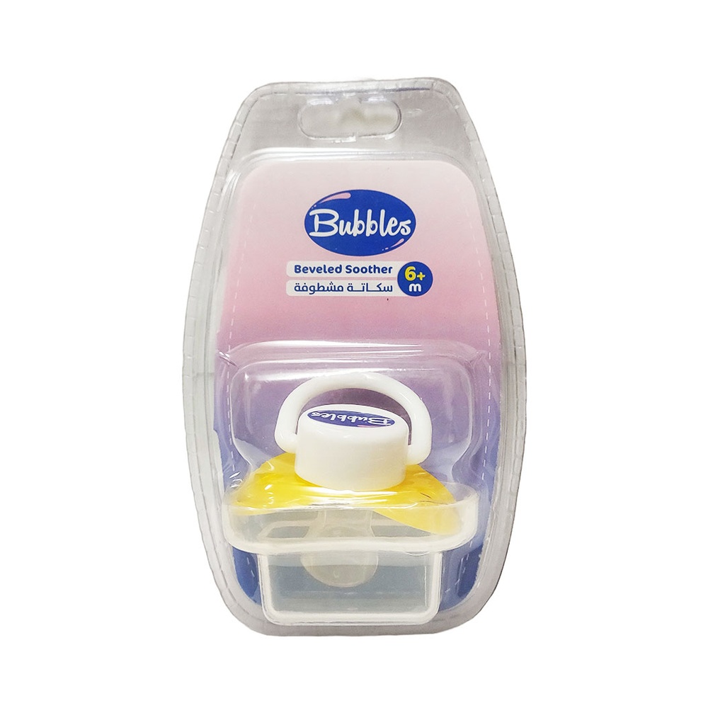 بابلز سكاته مشطوفة - Bubbles Beveled Soothers +6M