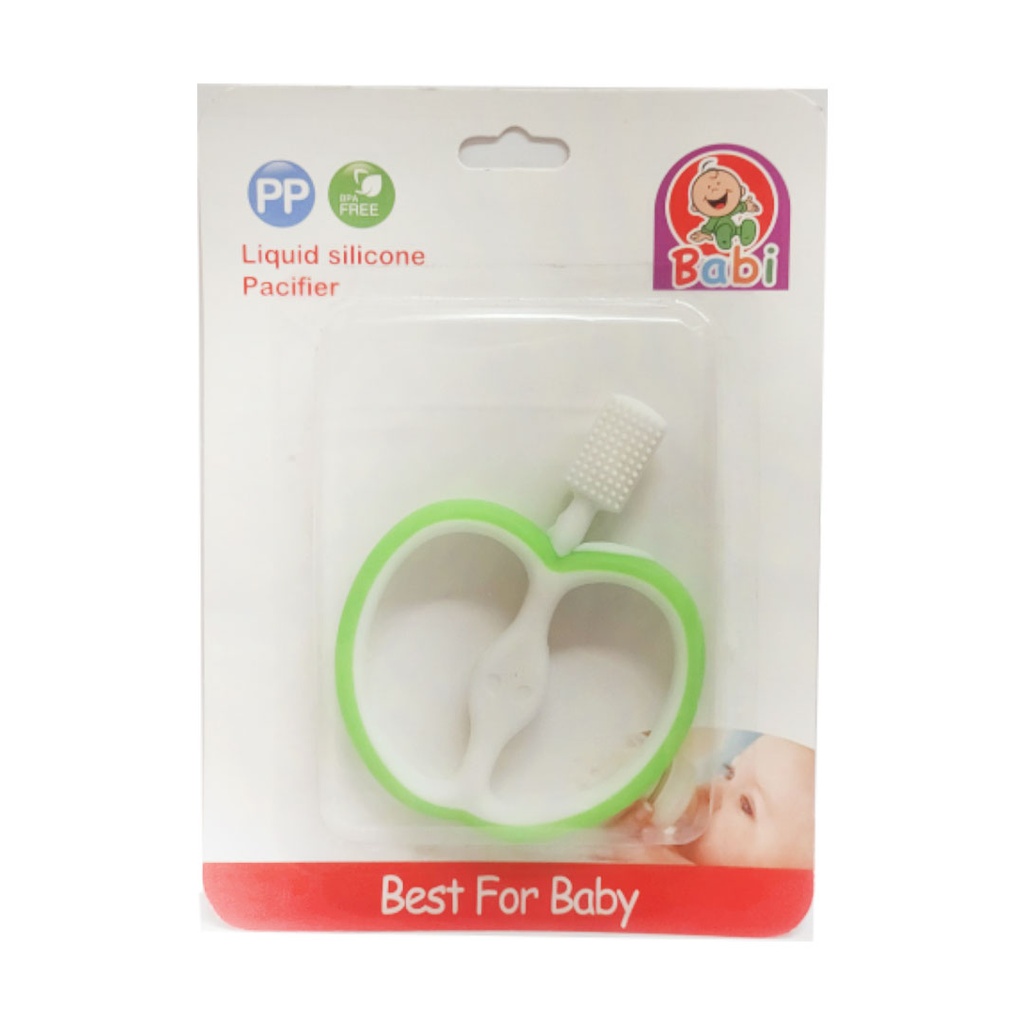 بابى سكاته سيليكون + منظف لسان - Babi liquid silicone pacifier + Tongue Cleaner (No:Mo-153)