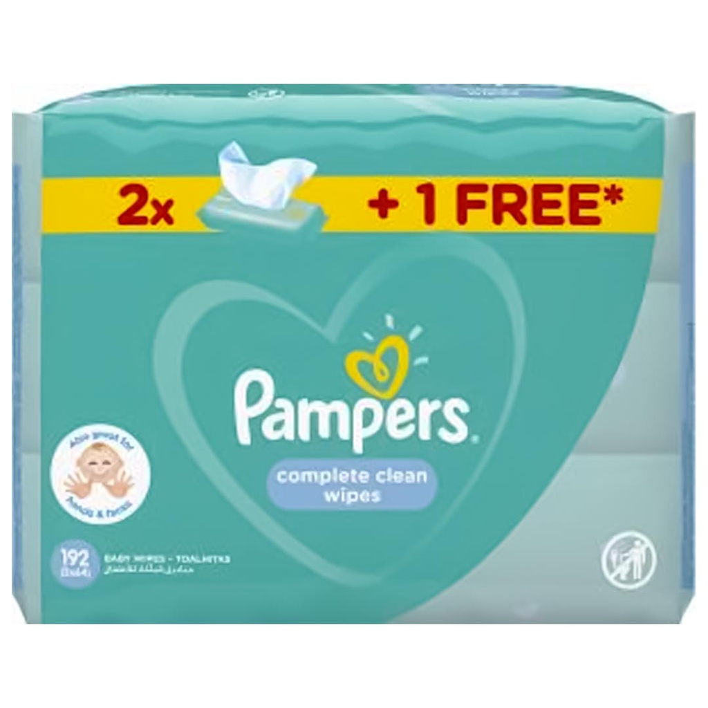 بامبرز مناديل كومبليت - Pampers Wips Complete (Free 2+1, 64PC)