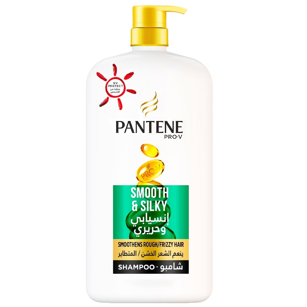 بانتين شامبو - Pantene Shampoo (1L, Smooth&Silky, without)