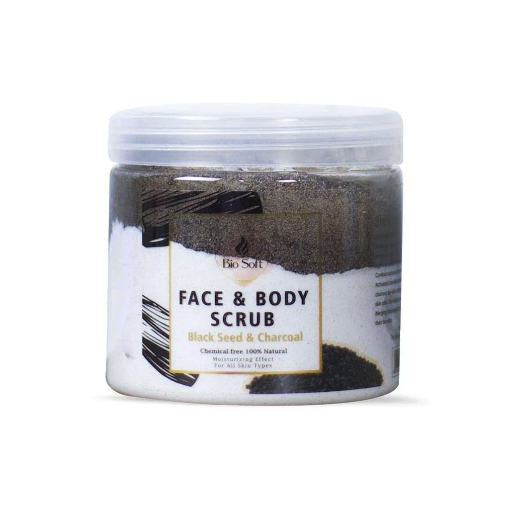 بايو سوفت مقشر حبة بركة و فحم - Bio Soft Scrub Black Seed & Charcoal (500ml)
