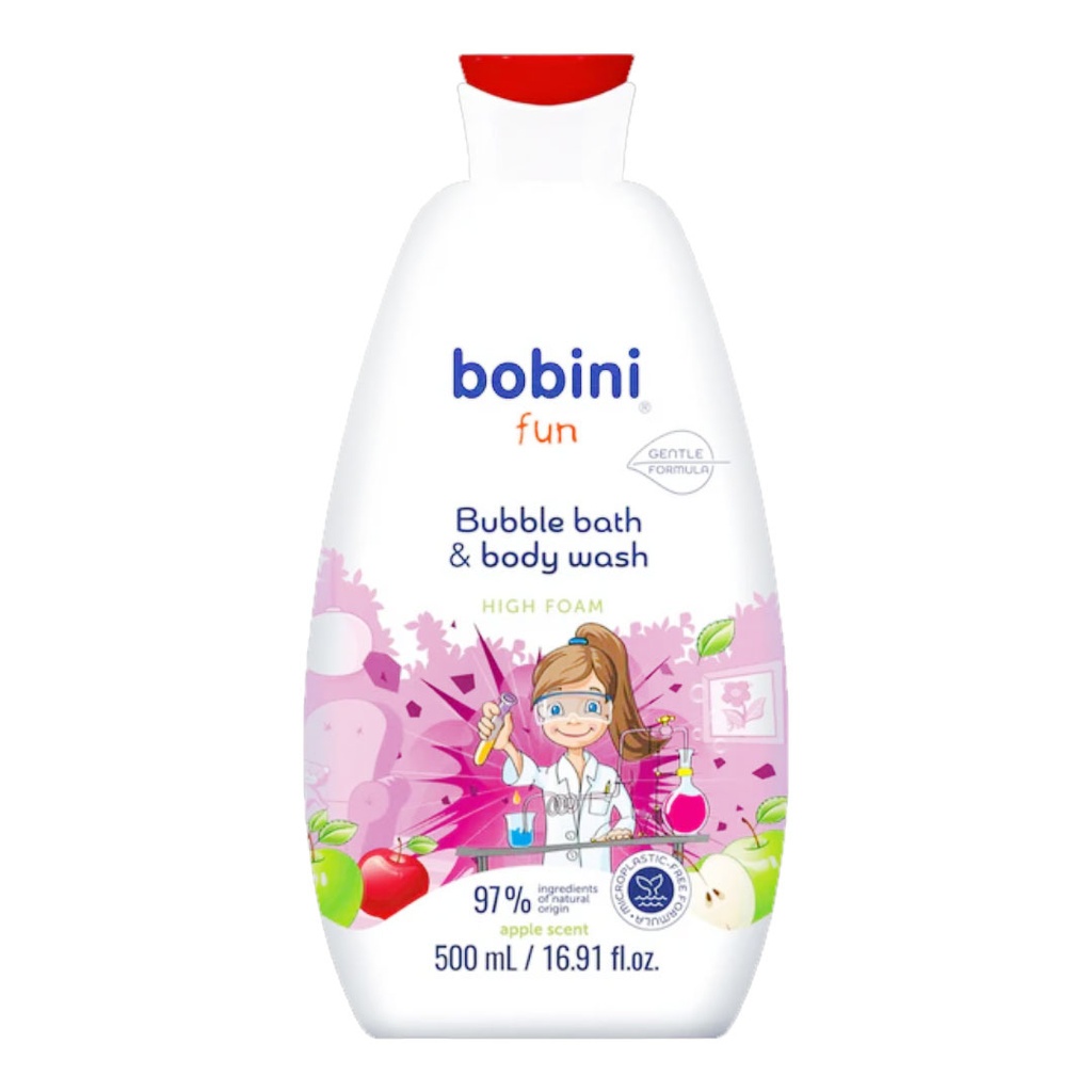 بوبينى شاور الفقاعات بالتفاح - Bobini Bubble Bath Apple scent (500ml)