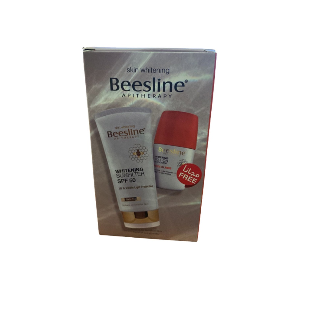 بيزلين حاجب للشمس - Beesline Sunfilter (60ml+50ml, +Whitening Roll On Pacific Islands Free, 50)
