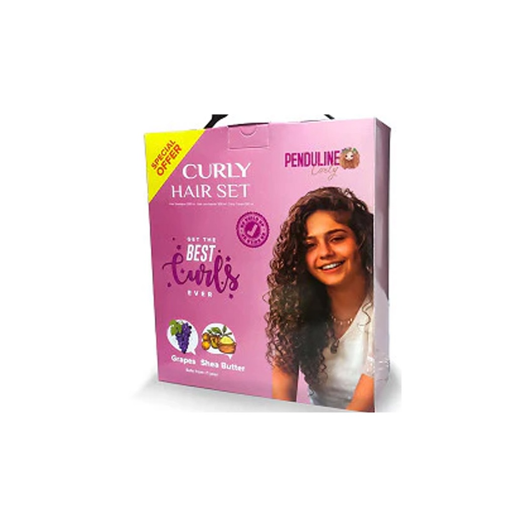 بيندولين مجموعة الشعر الكيرلى - Penduline Curly Hair Set (300ml+300ml+150ml+Brush)